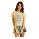 Generic Women's Polyester Lace Self Design Short Sleeve Top (Yellow) Generic Women's Polyester Lace Self Design Short Sleeve Top (Yellow)
