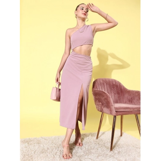 Generic Women's Polyester Lycra Solid Sleeveless Dress (Lavender) Generic Women's Polyester Lycra Solid Sleeveless Dress (Lavender)
