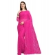 Generic Women's Net Self Design Saree With Unstitched Blouse 5.5Mtr (Rani)