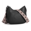 Generic Women's PU Leather Zipper Sling Bag (Black)
