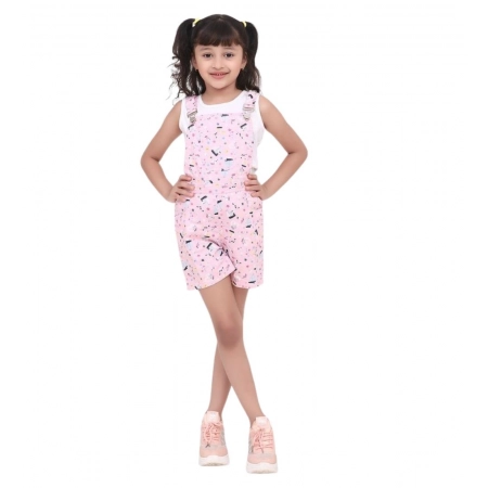 Generic Girl's Inner- Cotton Printed Sleeveless Dungaree (Light Pink) Generic Girl's Inner- Cotton Printed Sleeveless Dungaree (Light Pink)