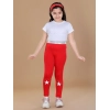 Generic Girl's Cotton Lycra Star Print Elasticated Leggings (Red) Generic Girl's Cotton Lycra Star Print Elasticated Leggings (Red)