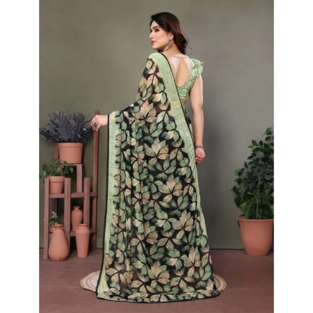 Generic Women's Chiffon Printed Saree With Unstitched Blouse 5.5Mtr (Green) Generic Women's Chiffon Printed Saree With Unstitched Blouse 5.5Mtr (Green)