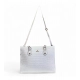 Generic Women's Polyurethane Croco Shoulder Tote Bag (White)