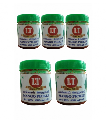 Generic Pack of_5 100GM LT Mango Pickle Traditional Digestive Side Dish (Red)