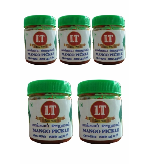 Generic Pack of_5 100GM LT Mango Pickle Traditional Digestive Side Dish (Red)