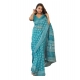 Generic Women's Linen Cotton Printed Ready To Wear Saree With Unstitched Blouse 5.5 Mtr (Aqua_Blue) Generic Women's Linen Cotton Printed Ready To Wear Saree With Unstitched Blouse 5.5 Mtr (Aqua_Blue)