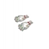 Generic Women's Brass Silver Plated Chandbali Earrings (Multicolor)