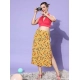 Generic Women's Polyester Floral Side Zip Skirt (Multicolor) Generic Women's Polyester Floral Side Zip Skirt (Multicolor)
