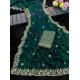 Generic Women's Satin Embellished Saree With Unstitched Blouse 5.5Mtr (Green) Generic Women's Satin Embellished Saree With Unstitched Blouse 5.5Mtr (Green)