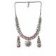 Generic Women's Brass Silver Plated Necklace set (Pink) Generic Women's Brass Silver Plated Necklace set (Pink)