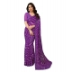 Generic Women's Georgette Printed Saree With Unstitched Blouse 5.5Mtr (Purple) Generic Women's Georgette Printed Saree With Unstitched Blouse 5.5Mtr (Purple)