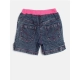 Generic Girl's Denim Lace Inserts Sleeveless Shorts (Blue-Pink)