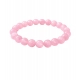 Generic Natural Crystal 8mm Rose Quartz Bracelet  (Light Pink)