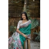 Generic Women's Faux_Tussar Geometric_Print Saree With Unstitched Blouse 5.5Mtr (Rama_Green)