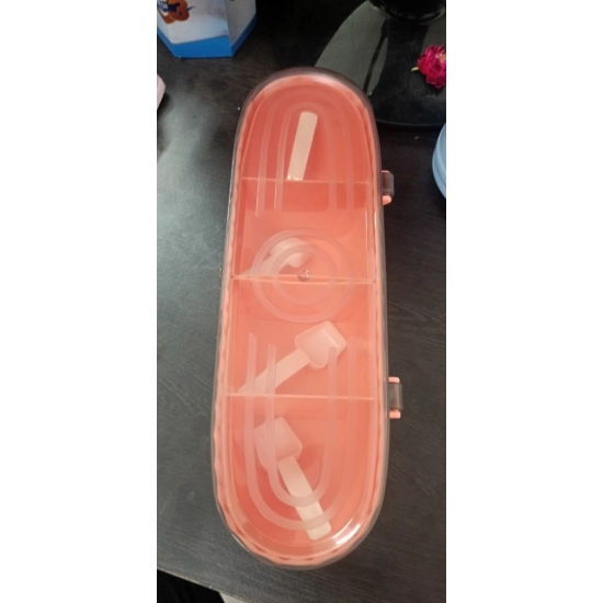 Generic Plastic 4 Grid Design Made In India Container with Spoon (Multicolor) Generic Plastic 4 Grid Design Made In India Container with Spoon (Multicolor)