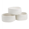 Generic Cotton 8x3 Inch Round 3 Set Bedside Organizer With Out Lid (White) Generic Cotton 8x3 Inch Round 3 Set Bedside Organizer With Out Lid (White)