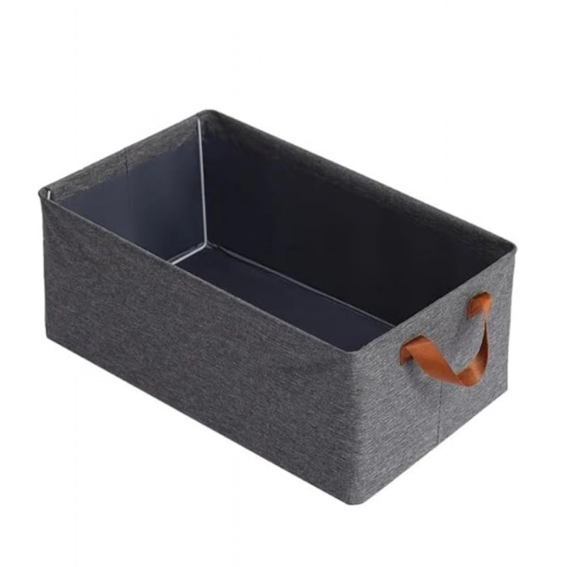 Generic Polypropylene The Foldable Cloth Organizer Box With Handle (Multicolor)