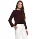 Generic Women's Polyester Diagonal Cut Long Sleeves Blazer (Maroon) Generic Women's Polyester Diagonal Cut Long Sleeves Blazer (Maroon)