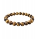 Generic Natural Crystal 8mm Tiger Eye Bracelet  (Brown)