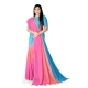 Generic Women's Georgette Floral Printed Saree With Unstitched Blouse 5.5Mtr (Multicolor)