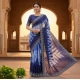 Generic Women's Georgette Striped Saree With Unstitched Blouse 5.5Mtr (Navy Blue) Generic Women's Georgette Striped Saree With Unstitched Blouse 5.5Mtr (Navy Blue)
