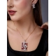 Generic Women's Brass Silver Plated Pendant Set (Red) Generic Women's Brass Silver Plated Pendant Set (Red)