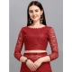 Generic Women's Net Self Design Saree With Unstitched Blouse 5.5Mtr (Maroon) Generic Women's Net Self Design Saree With Unstitched Blouse 5.5Mtr (Maroon)