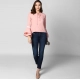 Generic Women's Polyester Solid Bell Sleeve Top (Pink) Generic Women's Polyester Solid Bell Sleeve Top (Pink)