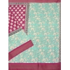 Generic Women's Cotton Blend Printed Saree With Unstitched Blouse 5.5Mtr (Multicolor)