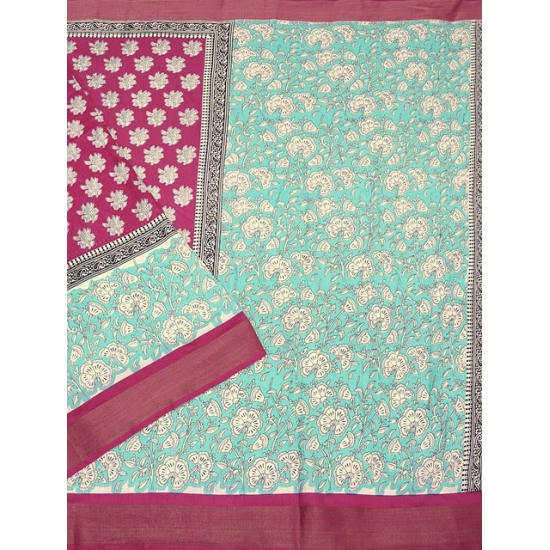 Generic Women's Cotton Blend Printed Saree With Unstitched Blouse 5.5Mtr (Multicolor) Generic Women's Cotton Blend Printed Saree With Unstitched Blouse 5.5Mtr (Multicolor)