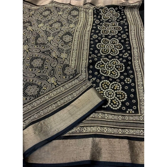 Generic Women's Cotton Silk Printed Saree With Unstitched Blouse 5.5Mtr (Black) Generic Women's Cotton Silk Printed Saree With Unstitched Blouse 5.5Mtr (Black)