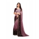 Generic Women's Chiffon Embroidred Saree With Unstitched Blouse 5.5Mtr (Beige)