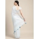 Generic Women's Linen Cotton Striped Saree With Unstitched Blouse 5.5Mtr (Sky Blue) Generic Women's Linen Cotton Striped Saree With Unstitched Blouse 5.5Mtr (Sky Blue)