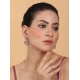 Generic Women's Brass Silver Plated Drop Earrings (Pink) Generic Women's Brass Silver Plated Drop Earrings (Pink)