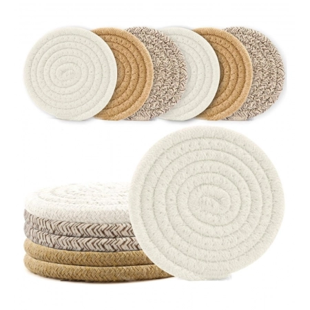 Generic Cotton Rope Drink Coasters 6 Pcs Set (Multicolor) Generic Cotton Rope Drink Coasters 6 Pcs Set (Multicolor)