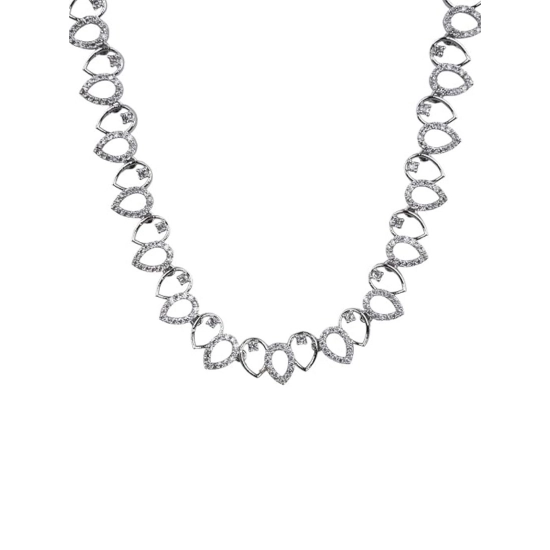 Generic Women's Brass Silver Plated Necklace set (Silver) Generic Women's Brass Silver Plated Necklace set (Silver)
