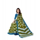 Generic Women's Soft Pure Cotton Printed Saree With Unstitched Blouse 5.5Mtr (Mehendi green)