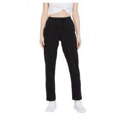 Generic Women's Cotton Solid Elasticated Track Pants (Black)