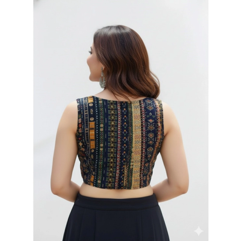 Generic Women's Cambric Cotton V Neck Padded Blouse (Navy, 38 Ready Size (Self-Alterable 36–40) Generic Women's Cambric Cotton V Neck Padded Blouse (Navy, 38 Ready Size (Self-Alterable 36–40)