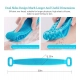 Generic Pack Of 2_Silicone Bath Scrubber Belt – Dual-Sided Exfoliating Body Cleaning Strap (Color: Assorted )