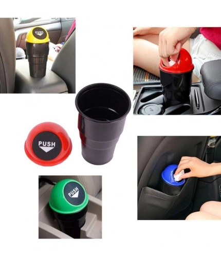 Generic Pack Of 4_Car Dustbin – Portable Vehicle Trash Bin for Interior Organization (Color: Assorted )