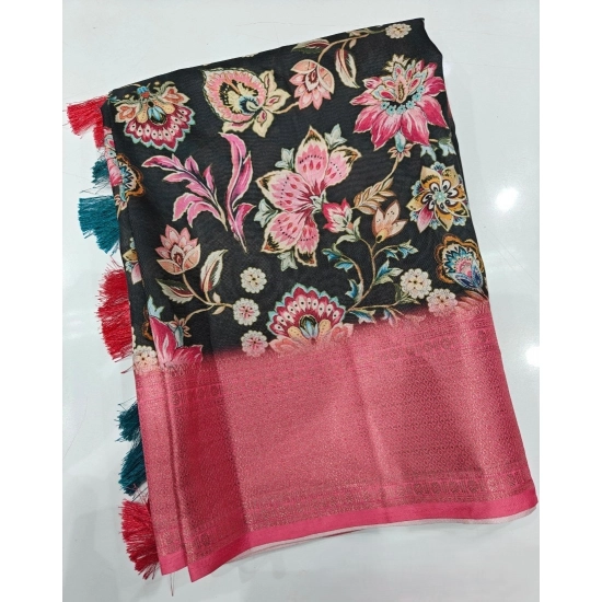 Generic Women's Cotton Silk Floral Printed Saree With Unstitched Blouse 5.5Mtr (Multicolor) Generic Women's Cotton Silk Floral Printed Saree With Unstitched Blouse 5.5Mtr (Multicolor)