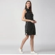 Generic Women's Denim Solid Sleeveless Dress (Black)
