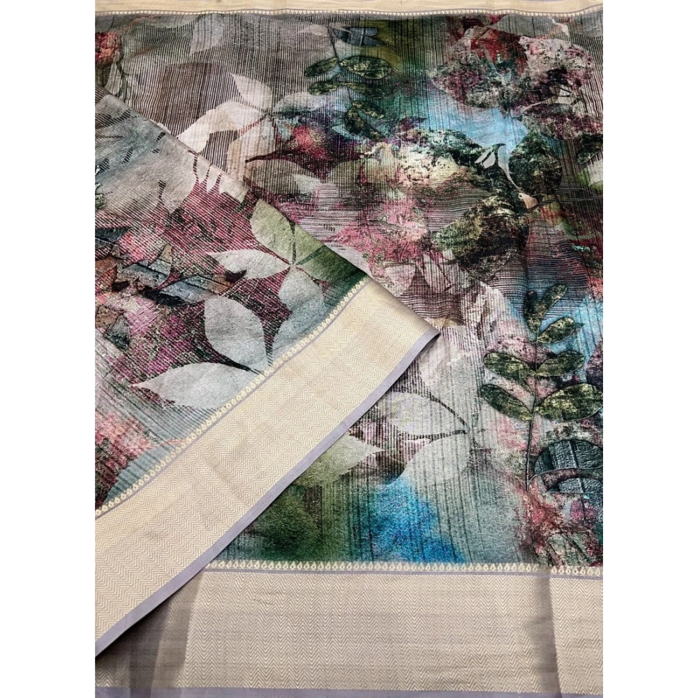 Generic Women's Cotton Silk Printed Saree With Unstitched Blouse 5.5Mtr (Multicolor) Generic Women's Cotton Silk Printed Saree With Unstitched Blouse 5.5Mtr (Multicolor)
