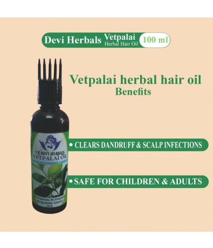 Generic Devi Herbal Vetpalai 100 ML Oil - Anti-Dandruff And Psoriasis Relief Oil