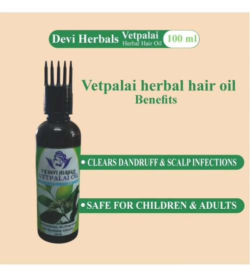 Generic Devi Herbal Vetpalai 100 ML Oil - Anti-Dandruff And Psoriasis Relief Oil