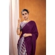 Generic Women's Satin Crepe Printed Saree With Unstitched Blouse 5.5Mtr (Purple) Generic Women's Satin Crepe Printed Saree With Unstitched Blouse 5.5Mtr (Purple)