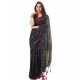 Generic Women's Linen Printed Saree With Unstitched Blouse 5.5Mtr (Black) Generic Women's Linen Printed Saree With Unstitched Blouse 5.5Mtr (Black)