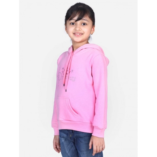 Generic Girl's Fleece Embellished Long Sleeves Sweatshirt (Light Pink) Generic Girl's Fleece Embellished Long Sleeves Sweatshirt (Light Pink)